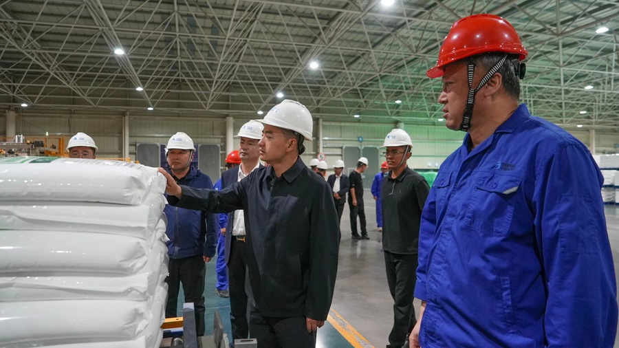 阿右旗委書記高正到博源銀根礦業公司調研
